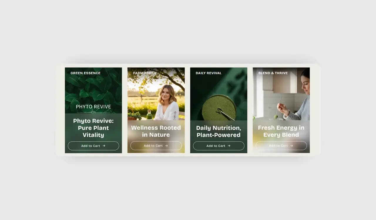 Bite-sized Image Cards Make Visual Statement — Debutify Shopify theme section