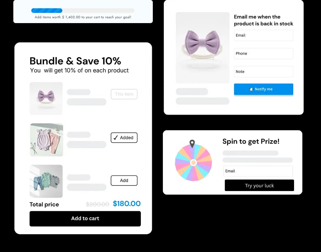 Debutify Shopify theme built-in shopper engagement features